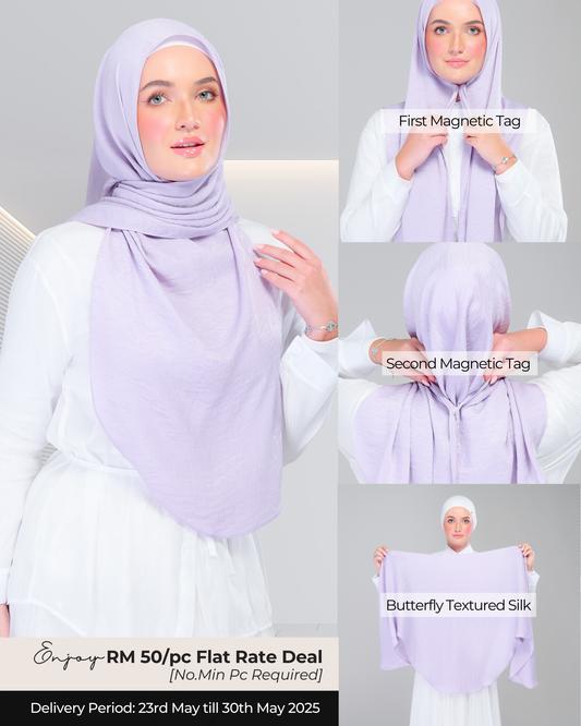 Instant Tag n' Go Butterfly | Textured Silk in Lilac