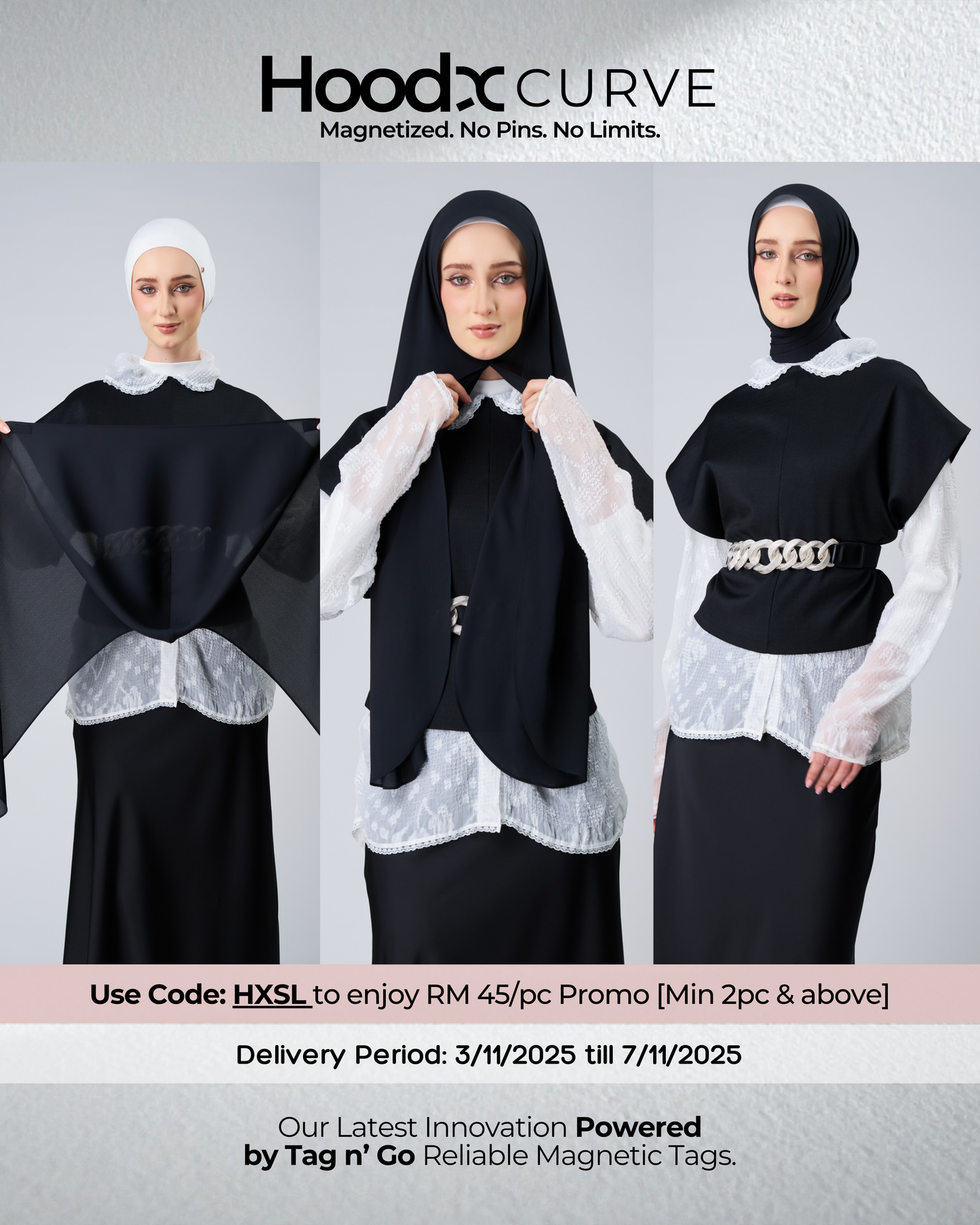 HoodX Curve in Black