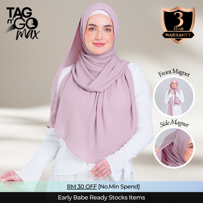 Tag n' Go Max [2M] | Premium Korean Chiffon in Blush Pink