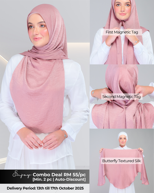 Instant Tag n' Go Butterfly | Textured Silk in Blush