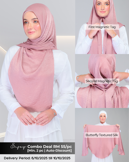 Instant Tag n' Go Butterfly | Textured Silk in Blush