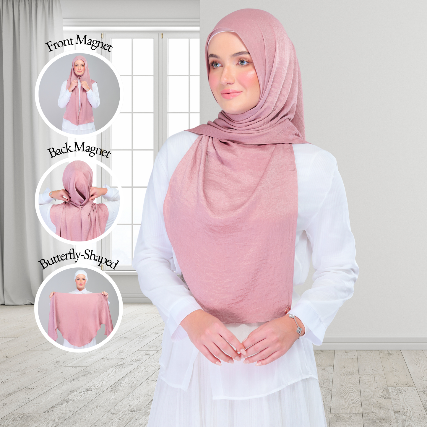 [As-Is] Instant Tag n' Go Butterfly | Textured Silk in Blush