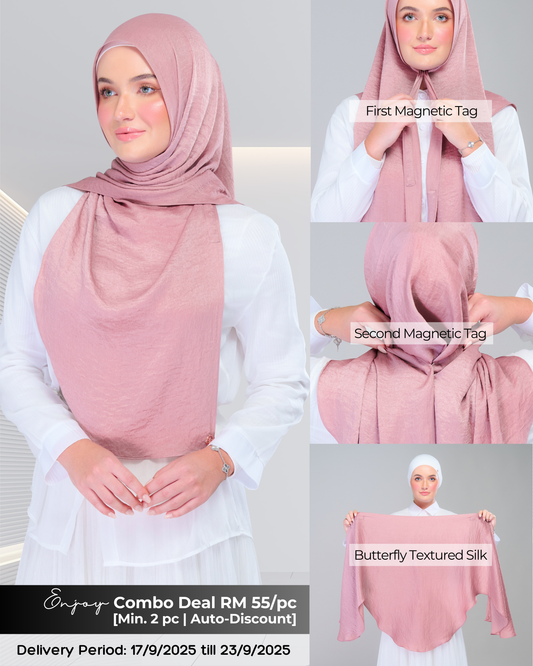Instant Tag n' Go Butterfly | Textured Silk in Blush