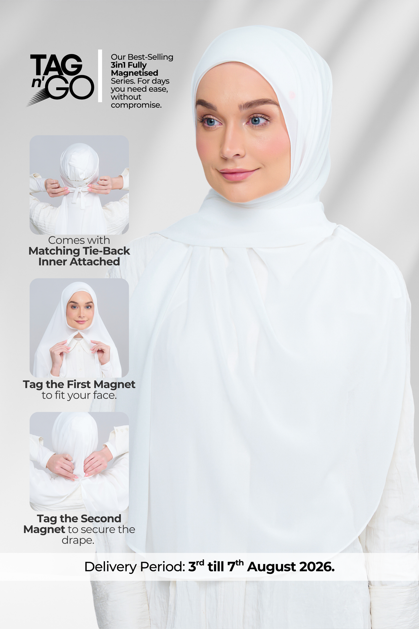 3IN1 Instant Faith Tag n' Go in Bridal White