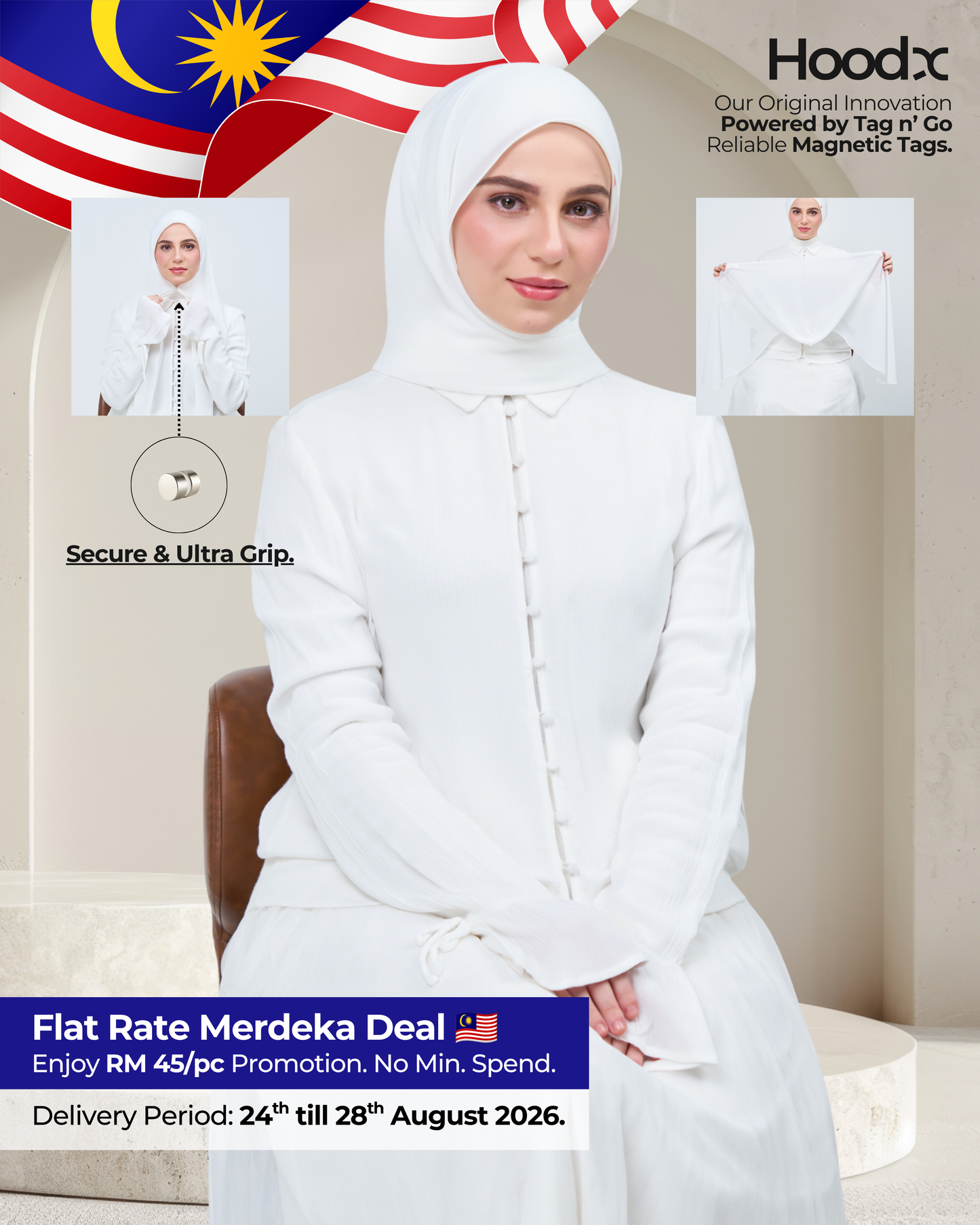 HoodX in Bridal White
