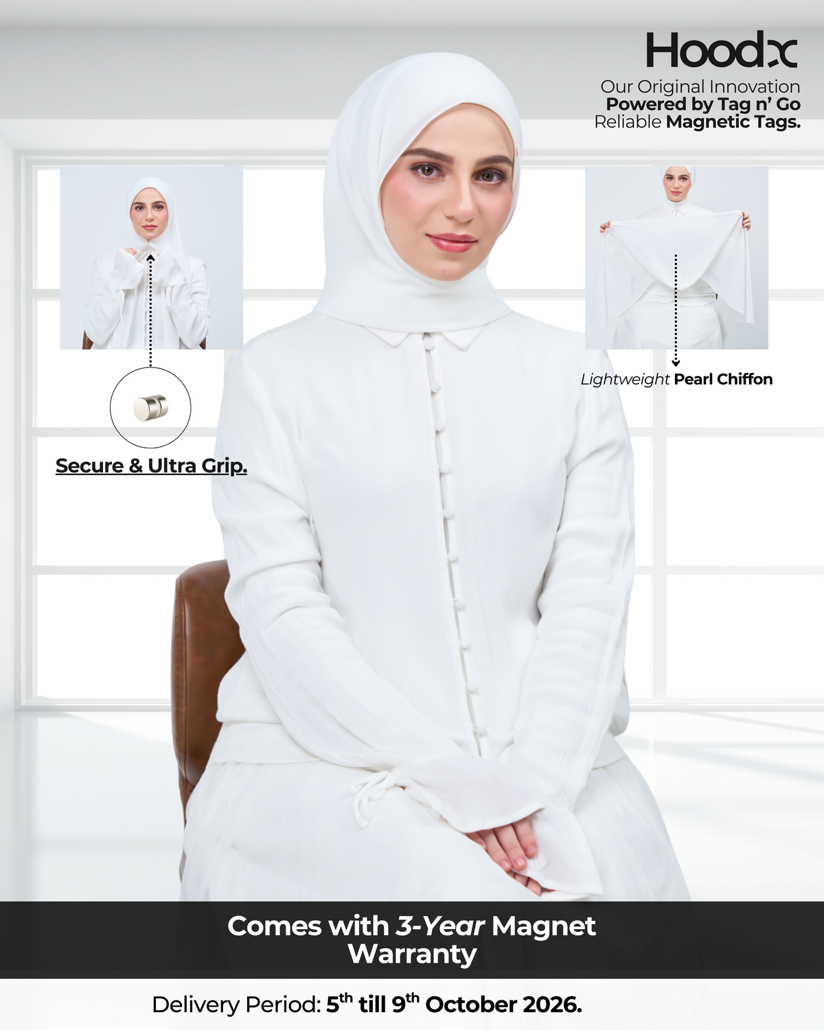 HoodX in Bridal White