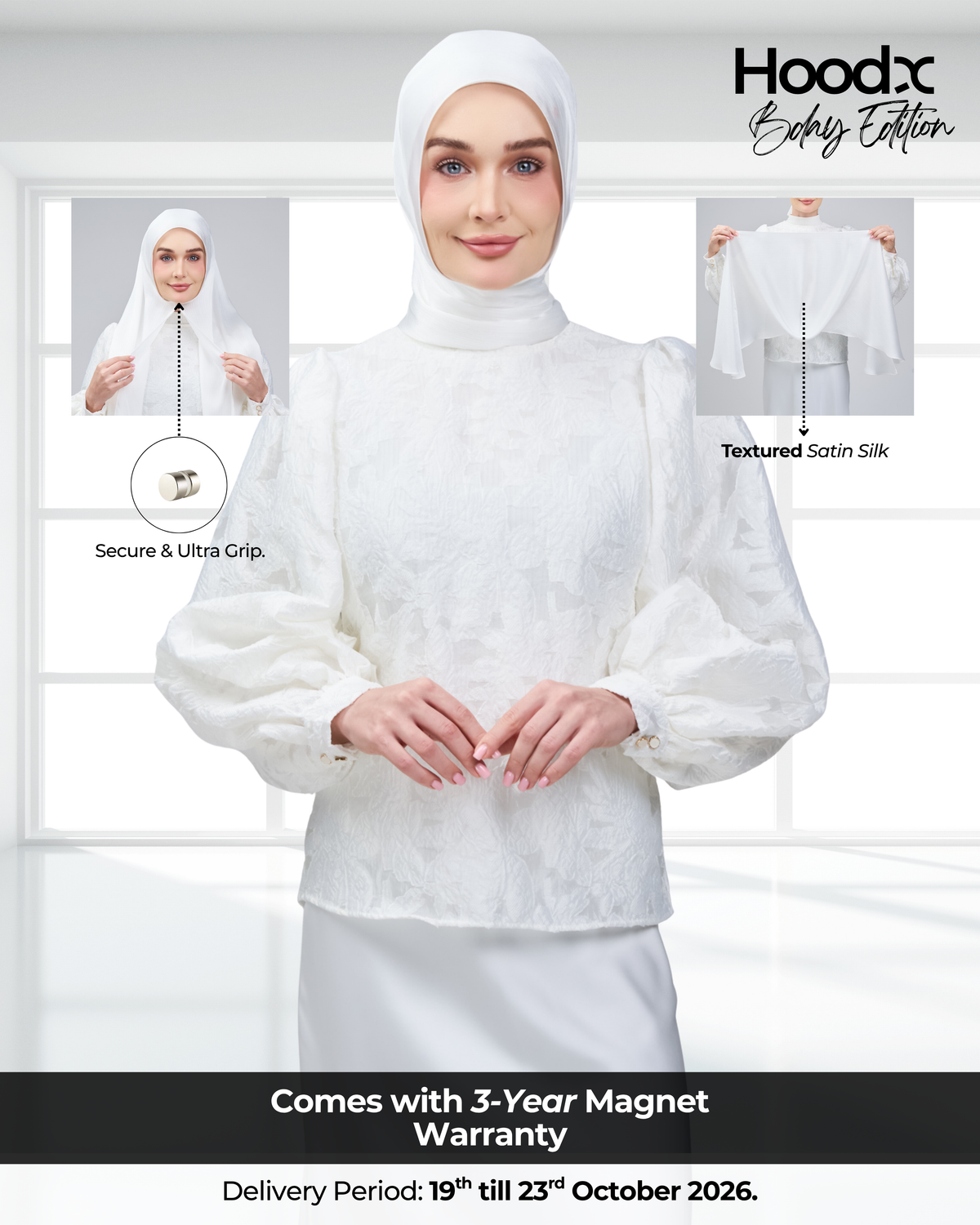 HoodX B.E in Bridal White