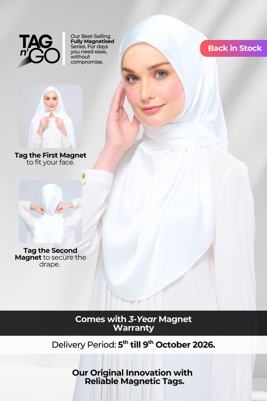 Instant Tag n' Go Shawl | Satin Silk in Bridal White