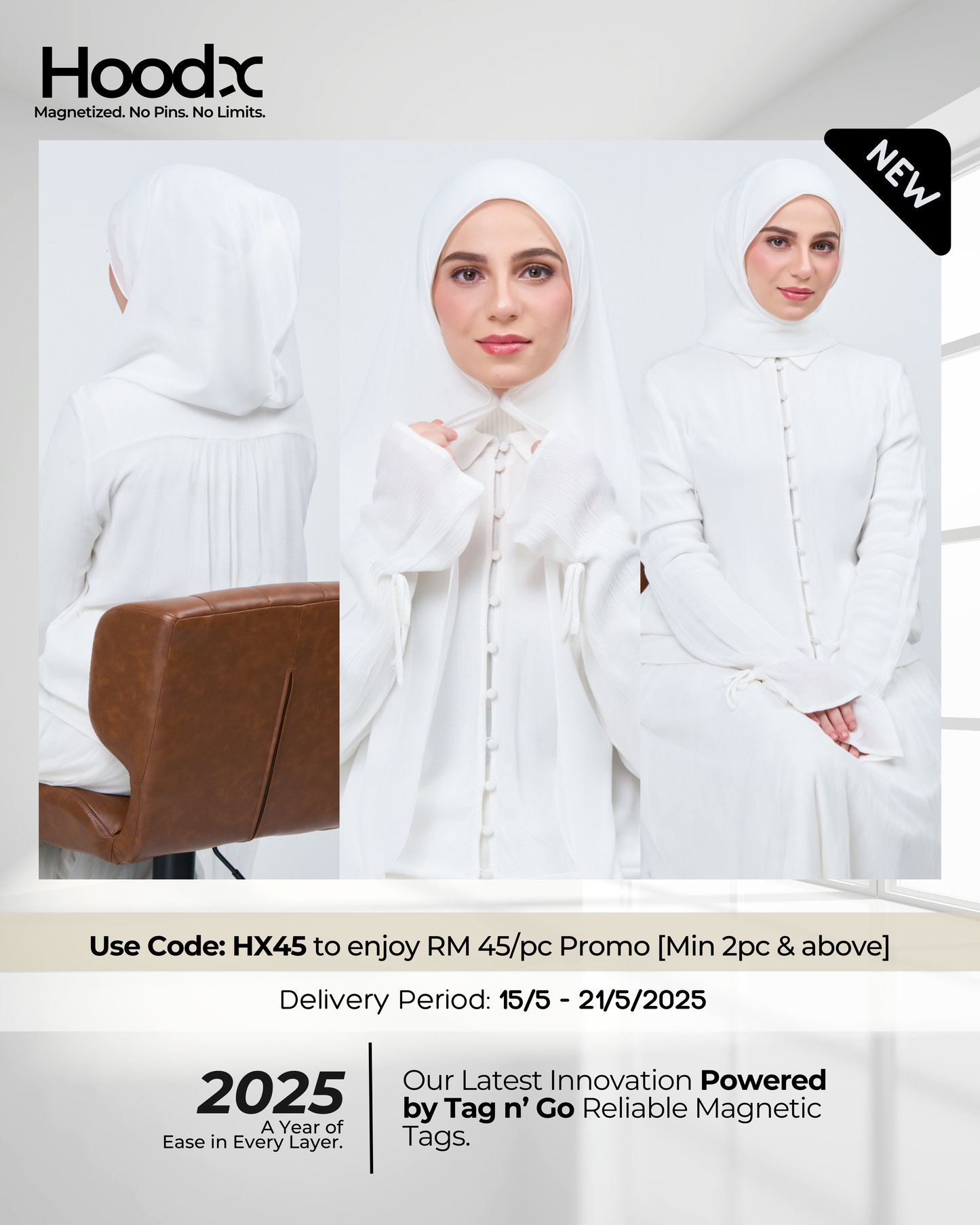 [★New] HoodX in Bridal White
