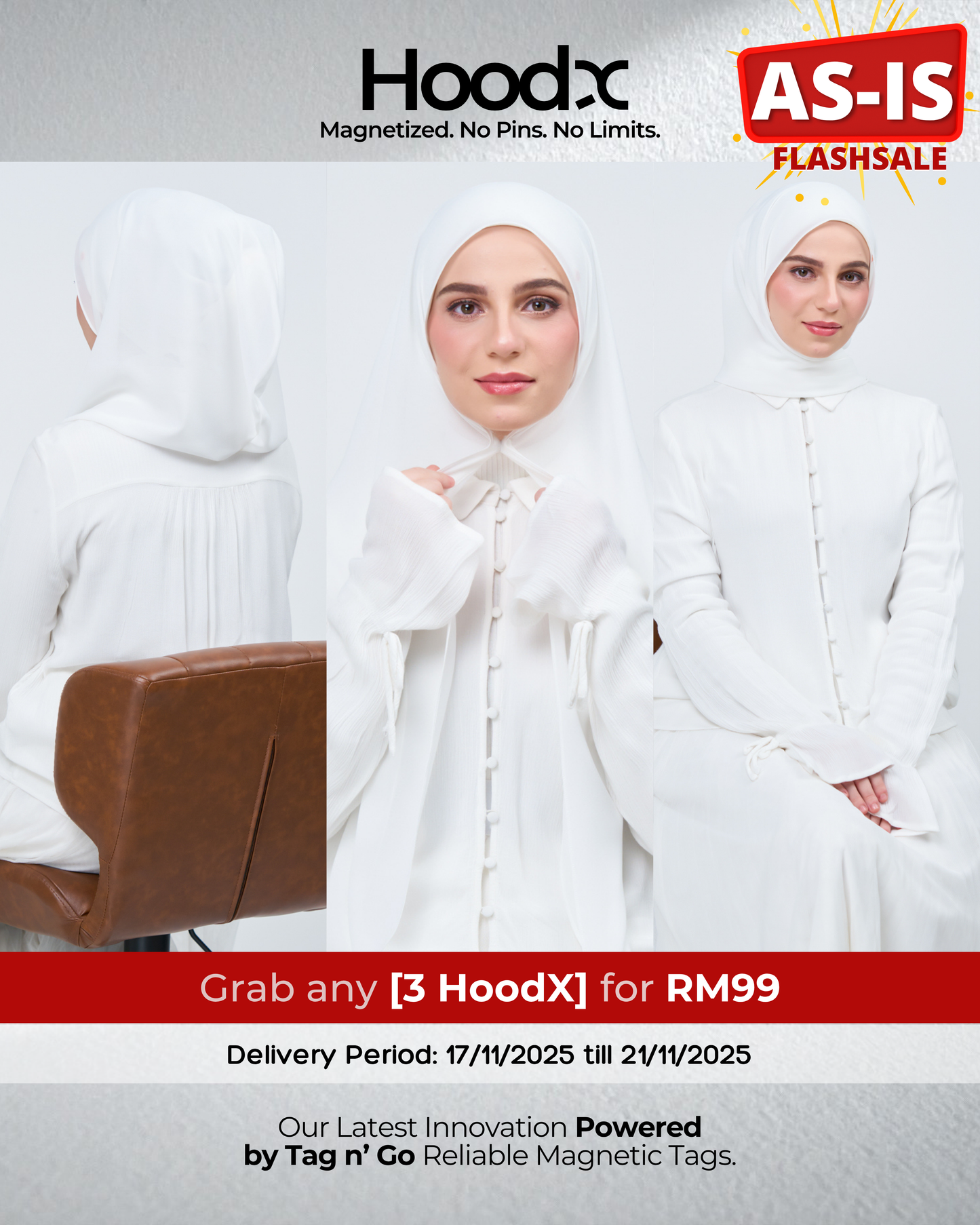 [As-Is] HoodX in Bridal White