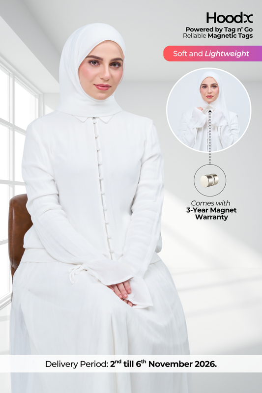 HoodX in Bridal White