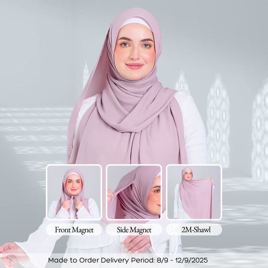 Tag n' Go Max [2M] | Premium Korean Chiffon in Blush Pink