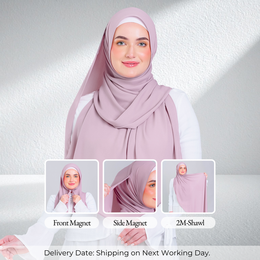 [As-Is] Tag n' Go Max [2M] | Premium Korean Chiffon in Blush Pink