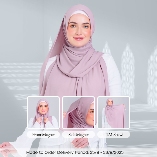 Tag n' Go Max [2M] | Premium Korean Chiffon in Blush Pink