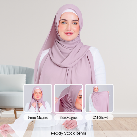 Tag n' Go Max [2M] | Premium Korean Chiffon in Blush Pink