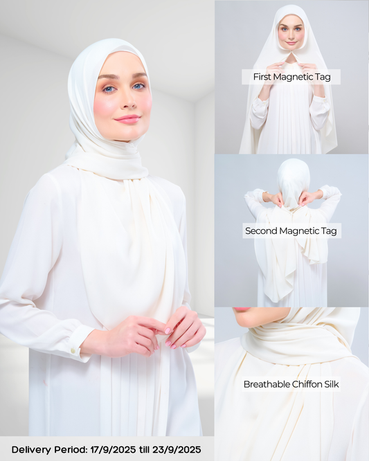 Instant Tag n' Go Shawl l Chiffon Silk 1.0 in Buttercream