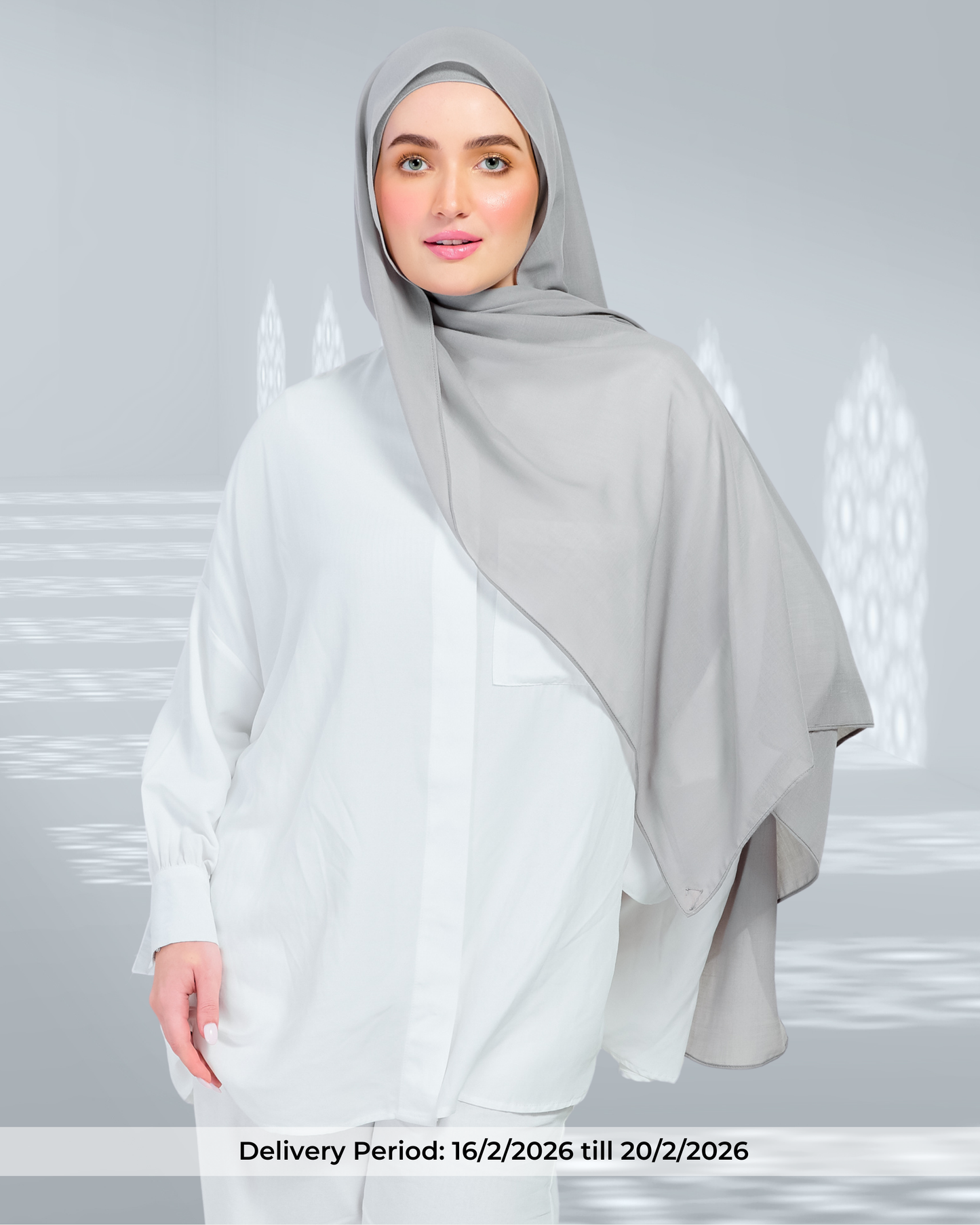 Ironless Elle Shawl in Taupe