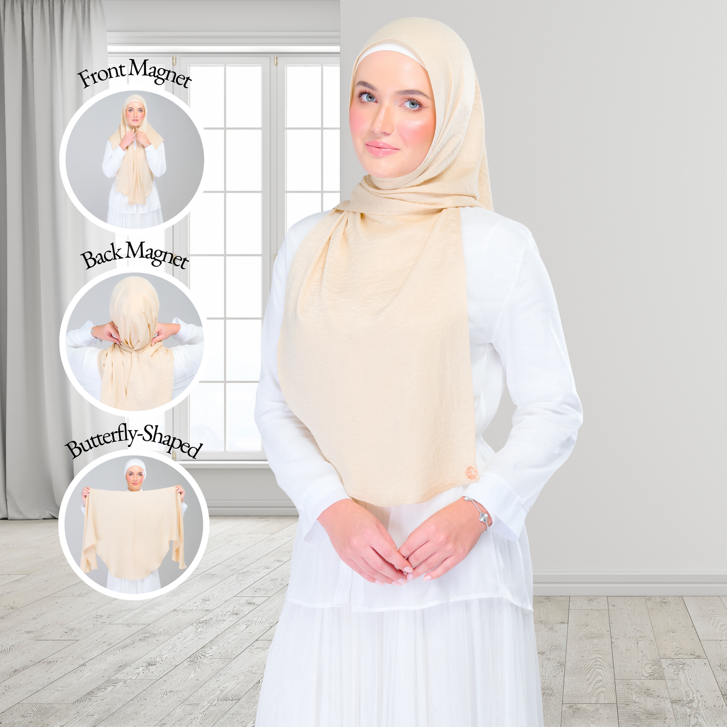 [As-Is] Instant Tag n' Go Butterfly | Textured Silk in Buttermilk