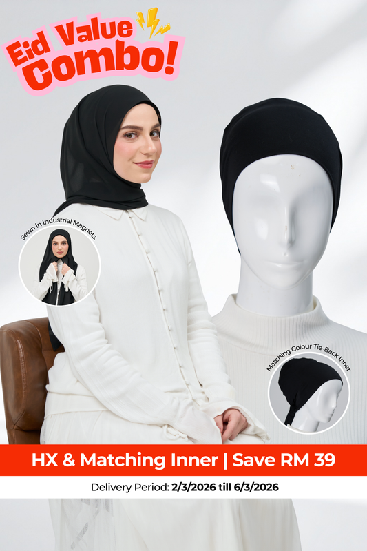 HoodX & Matching Inner Combo in Classic Black