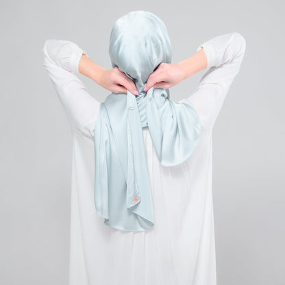 [As-Is] Instant Tag n' Go Shawl l Satin Silk in Caribbean Mint