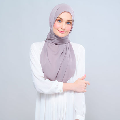 [As-Is] Instant Tag n' Go Shawl l Chiffon Silk in Ash Taupe