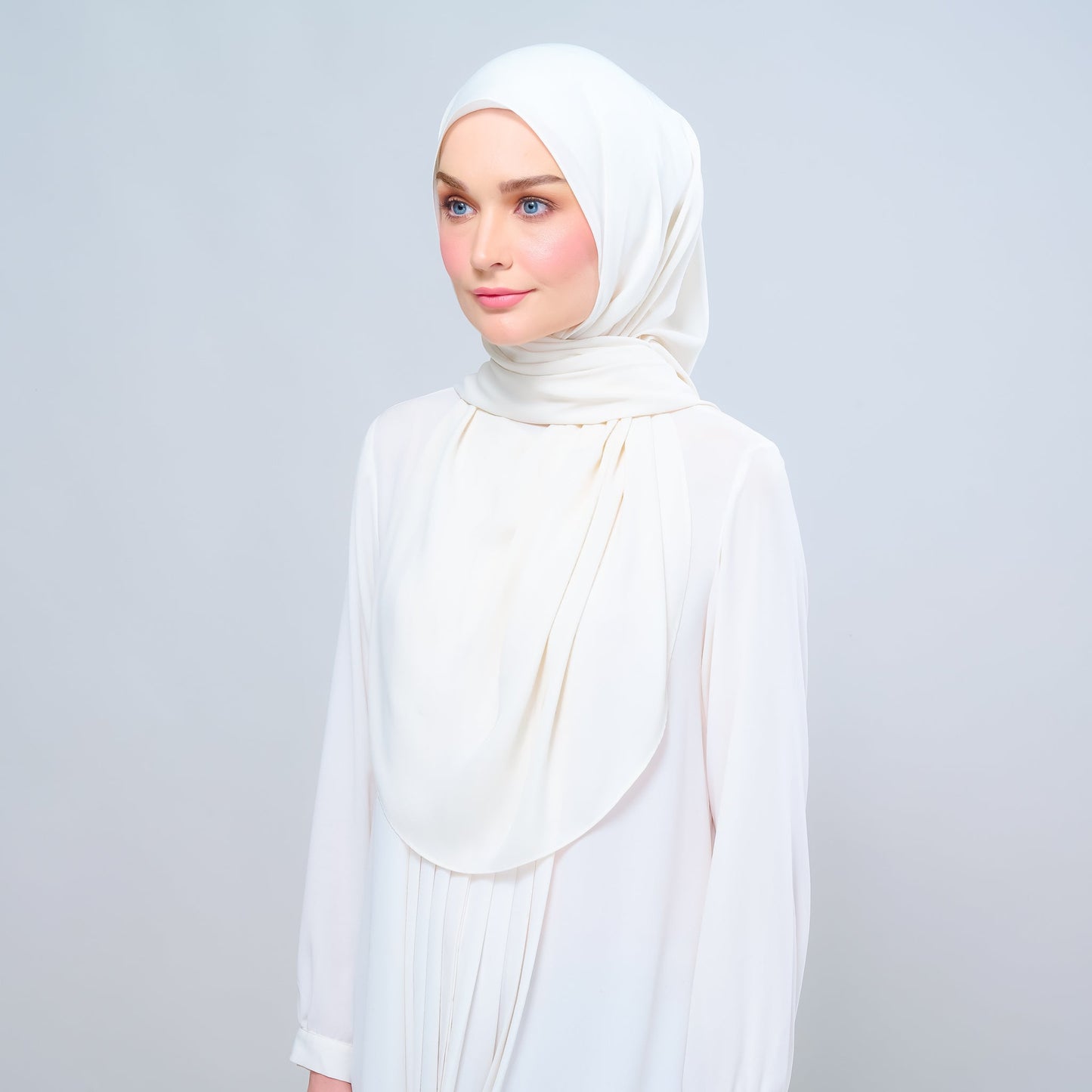 [As-Is] Instant Tag n' Go Shawl l Chiffon Silk in Buttercream