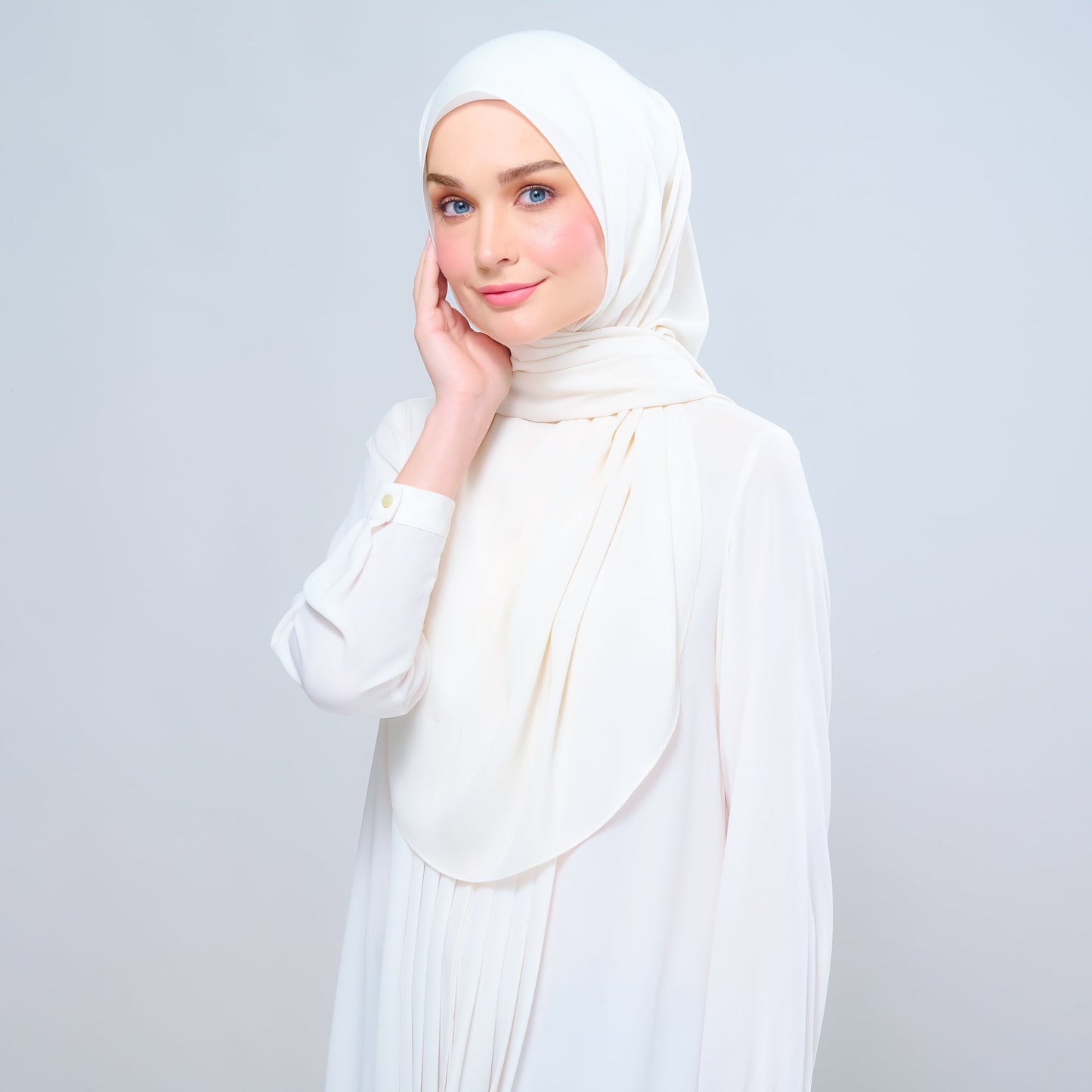 [As-Is] Instant Tag n' Go Shawl l Chiffon Silk in Buttercream