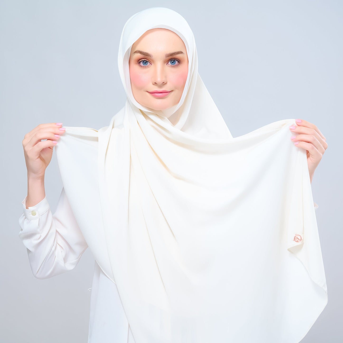 [As-Is] Instant Tag n' Go Shawl l Chiffon Silk in Buttercream