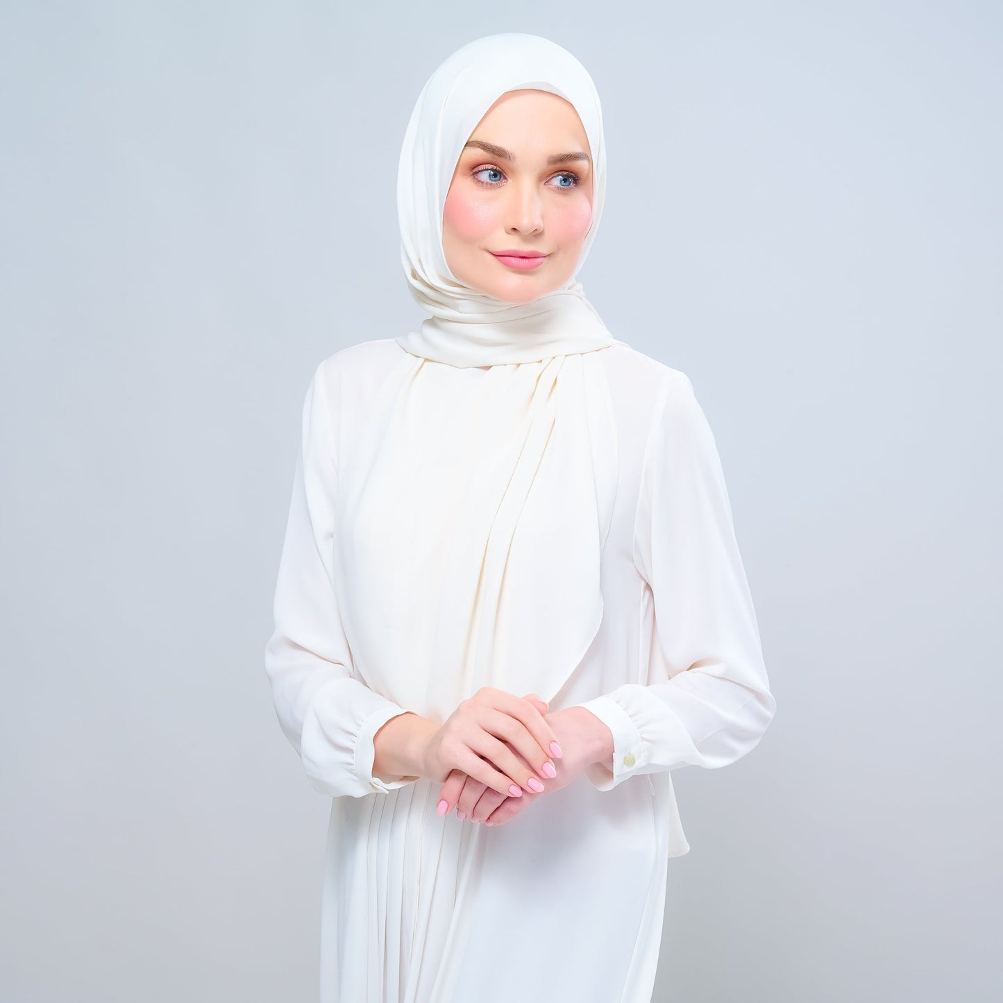 [As-Is] Instant Tag n' Go Shawl l Chiffon Silk in Buttercream