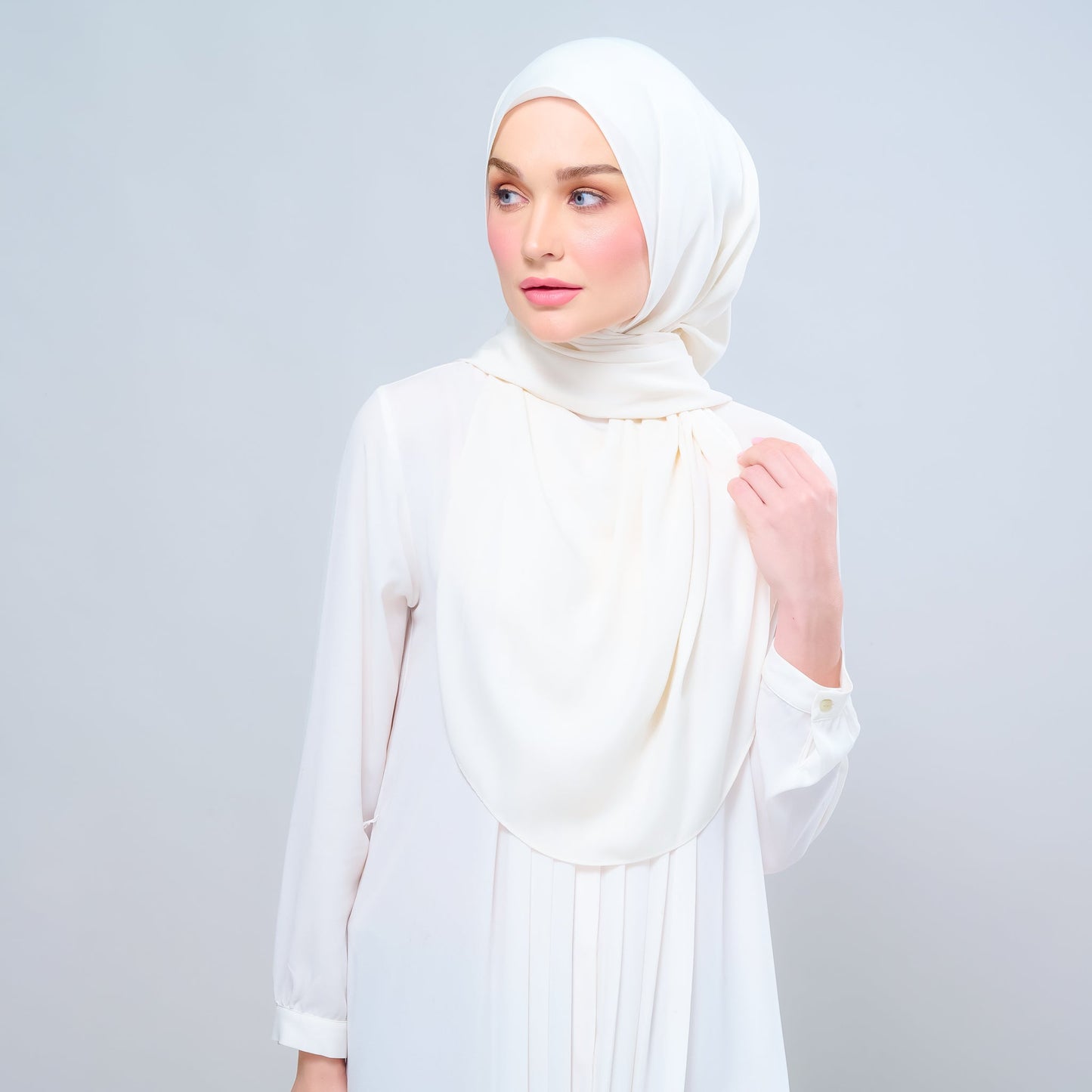 [As-Is] Instant Tag n' Go Shawl l Chiffon Silk in Buttercream