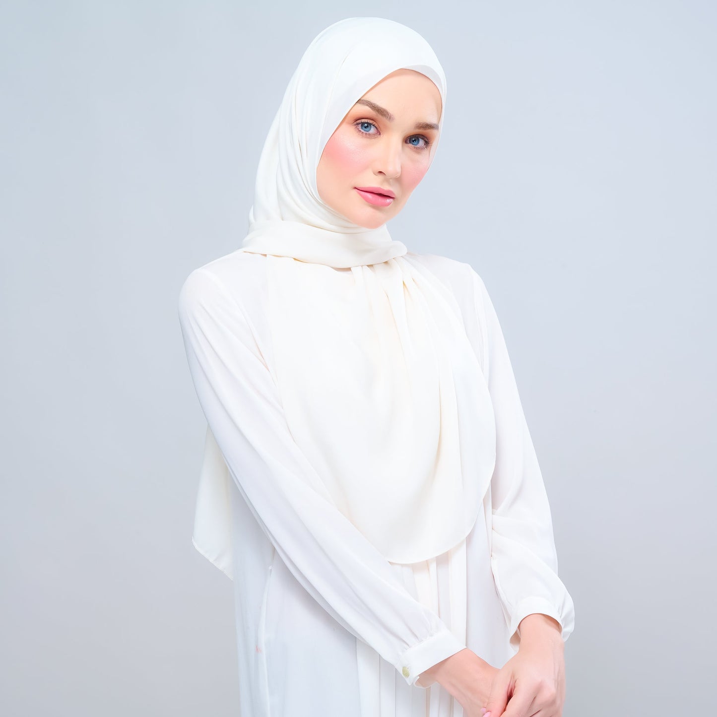 [As-Is] Instant Tag n' Go Shawl l Chiffon Silk in Buttercream