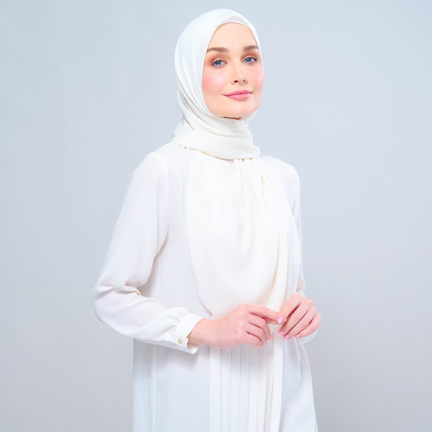 [As-Is] Instant Tag n' Go Shawl l Chiffon Silk in Buttercream