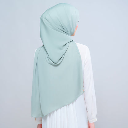 [As-Is] Instant Tag n' Go Shawl l Chiffon Silk in Dusty Green