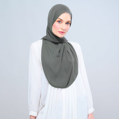 [As-Is] Instant Tag n' Go Shawl l Chiffon Silk in Deep Pine