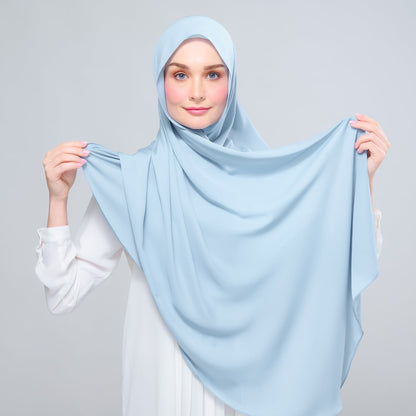 [As-Is] Instant Tag n' Go Shawl l Chiffon Silk in Dusty Blue