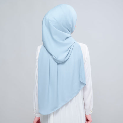 [As-Is] Instant Tag n' Go Shawl l Chiffon Silk in Dusty Blue