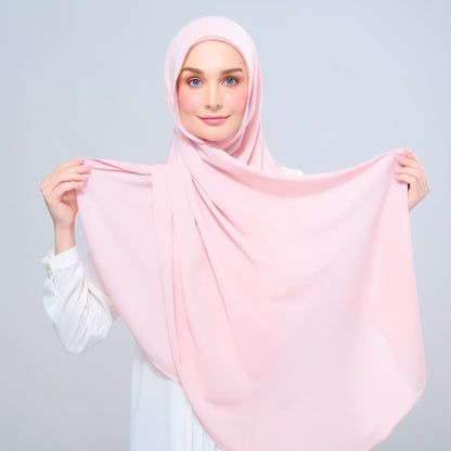 [As-Is] Instant Tag n' Go Shawl l Chiffon Silk in Dusty Rose
