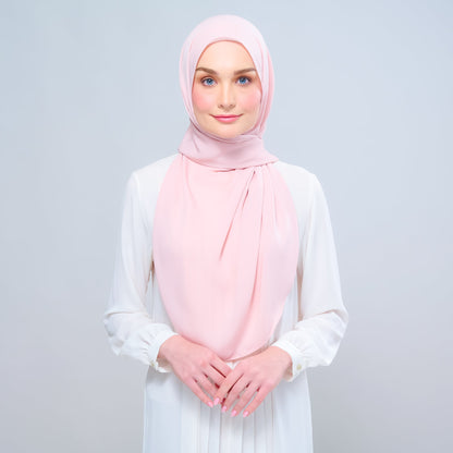 [As-Is] Instant Tag n' Go Shawl l Chiffon Silk in Dusty Rose
