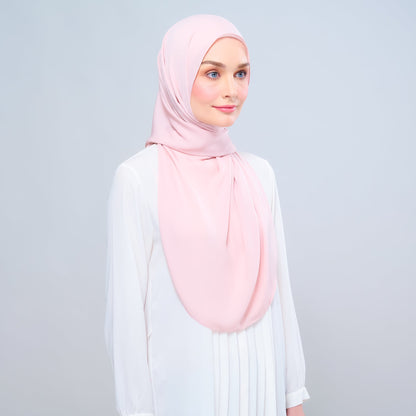 [As-Is] Instant Tag n' Go Shawl l Chiffon Silk in Dusty Rose