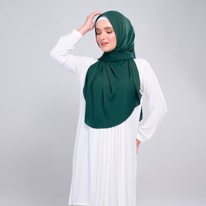 [As-Is] Instant Tag n' Go Shawl l Chiffon Silk in Emerald Green
