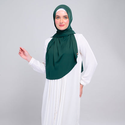 [As-Is] Instant Tag n' Go Shawl l Chiffon Silk in Emerald Green