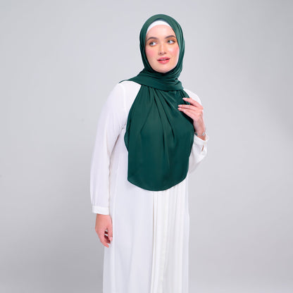 [As-Is] Instant Tag n' Go Shawl l Chiffon Silk in Emerald Green