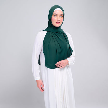 [As-Is] Instant Tag n' Go Shawl l Chiffon Silk in Emerald Green