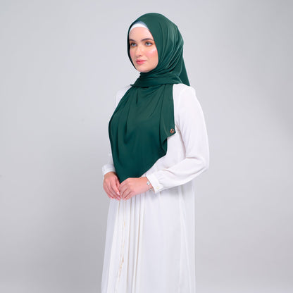 [As-Is] Instant Tag n' Go Shawl l Chiffon Silk in Emerald Green