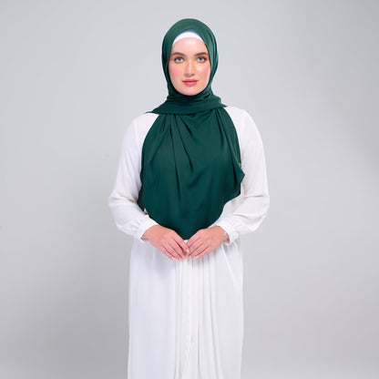 [As-Is] Instant Tag n' Go Shawl l Chiffon Silk in Emerald Green