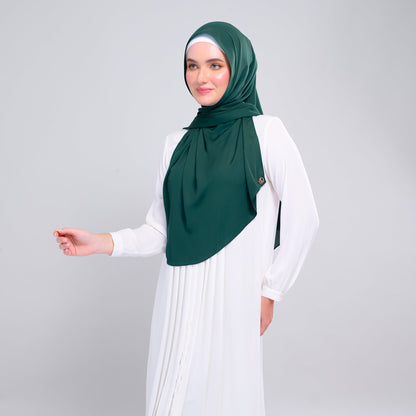[As-Is] Instant Tag n' Go Shawl l Chiffon Silk in Emerald Green