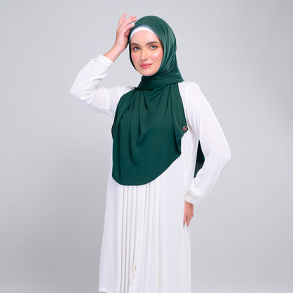 [As-Is] Instant Tag n' Go Shawl l Chiffon Silk in Emerald Green