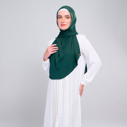 [As-Is] Instant Tag n' Go Shawl l Chiffon Silk in Emerald Green
