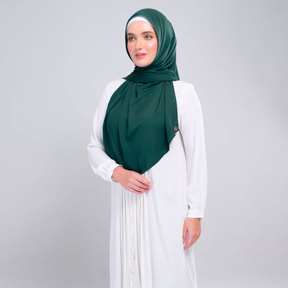 [As-Is] Instant Tag n' Go Shawl l Chiffon Silk in Emerald Green