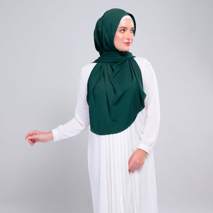 [As-Is] Instant Tag n' Go Shawl l Chiffon Silk in Emerald Green